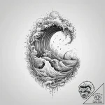 Tattoo design an abstract representation of t… – tattoo sketch (№1754305553_0, 04.08.2025 11:05) — tattoovalue.net