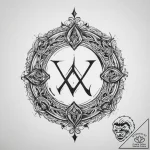 118. tattoo sketch: “oud” rune as a central e… – tattoo sketch (№1754305754_0, 04.08.2025 11:09) — tattoovalue.net