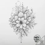 Tattoo sketch a single, continuous fine line… – tattoo sketch (№1754306358_0, 04.08.2025 11:19) — tattoovalue.net