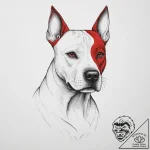 Pit bull terrier, ink illustration for tattoo… – tattoo sketch (№1754308578_0, 04.08.2025 11:56) — tattoovalue.net
