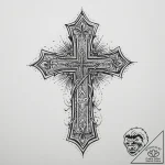 Tattoo sketch a stylized memorial stone with… – tattoo sketch (№1754309787_0, 04.08.2025 12:16) — tattoovalue.net