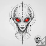 Tattoo design an abstract alien language or s… – tattoo sketch (№1754311203_0, 04.08.2025 12:40) — tattoovalue.net