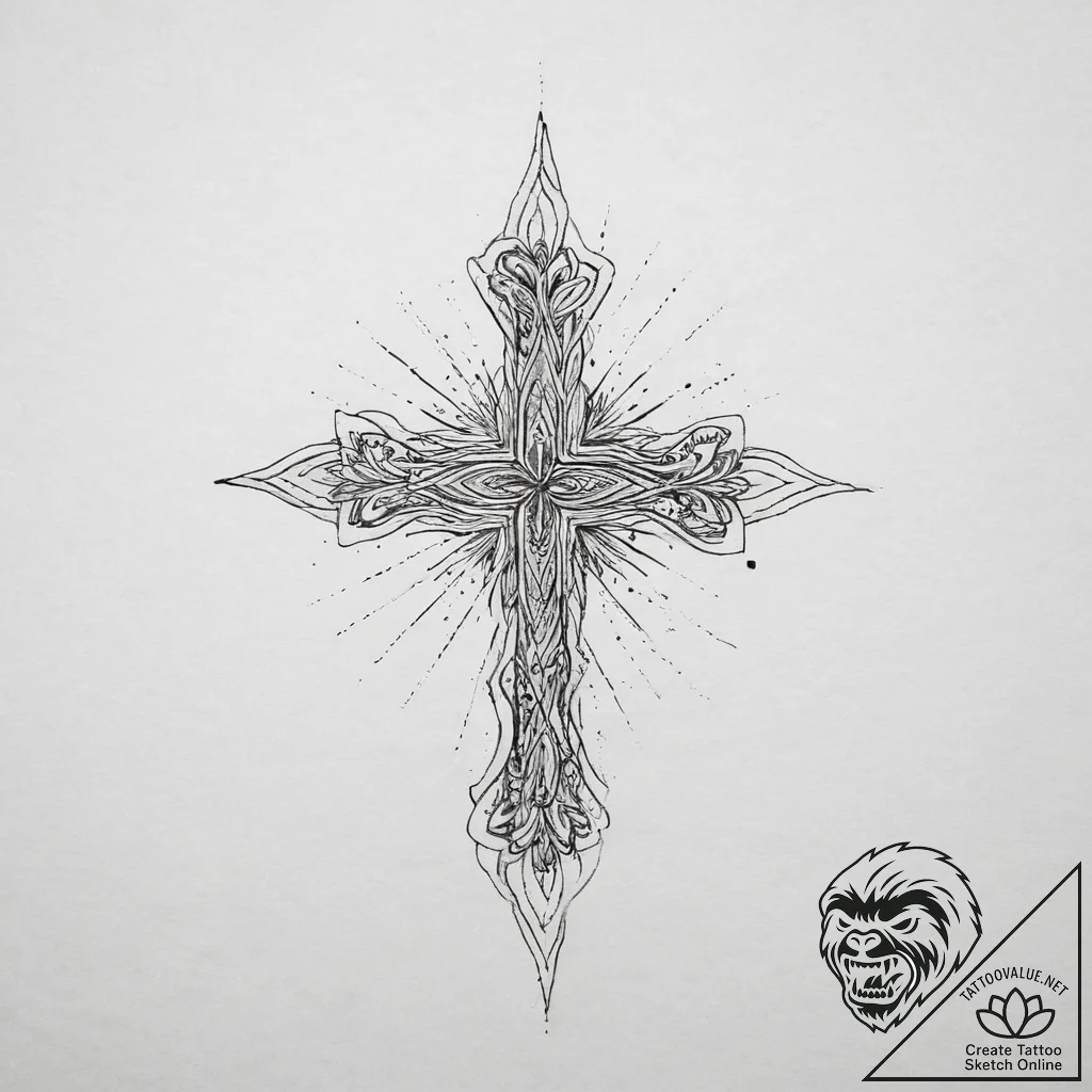 Tattoo sketch a strong, single brushstroke, s... - tattoo sketch (№1754311409_0, 04.08.2025 12:43) — tattoovalue.net