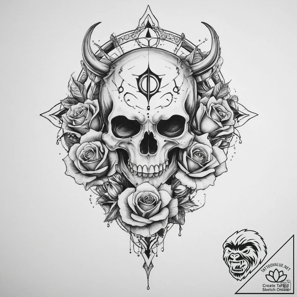 Tattoo design a zodiac animal with a single,... - tattoo sketch (№1754312021_0, 04.08.2025 12:53) — tattoovalue.net