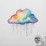 Tattoo sketch a tiny, abstract cloud with a r… – tattoo sketch (№1754312428_0, 04.08.2025 13:00) — tattoovalue.net