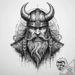 Tattoo sketch a viking berserker in mid-battl… – tattoo sketch (№1754312836_0, 04.08.2025 13:07) — tattoovalue.net