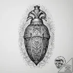 Tattoo design a stylized grenade with subtle… – tattoo sketch (№1754313449_0, 04.08.2025 13:17) — tattoovalue.net
