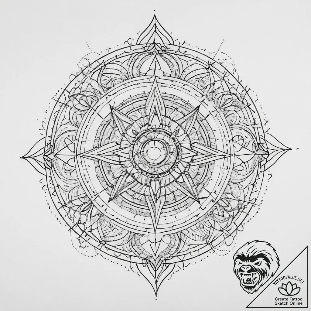 Tattoo design an abstract interpretation of t... - tattoo sketch (№1754313858_0, 04.08.2025 13:24) — tattoovalue.net