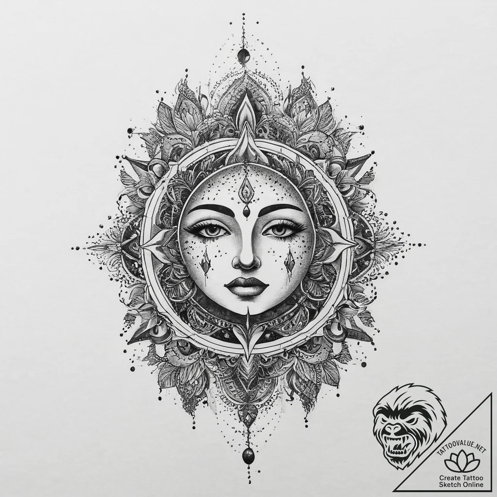 Tattoo sketch an abstract visualization of "i... - tattoo sketch (№1754314065_0, 04.08.2025 13:27) — tattoovalue.net