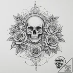 Tattoo design a delicate, intricate embroider… – tattoo sketch (№1754314269_0, 04.08.2025 13:31) — tattoovalue.net