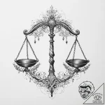 Tattoo sketch libra’s scales, intricately det… – tattoo sketch (№1754315674_0, 04.08.2025 13:54) — tattoovalue.net