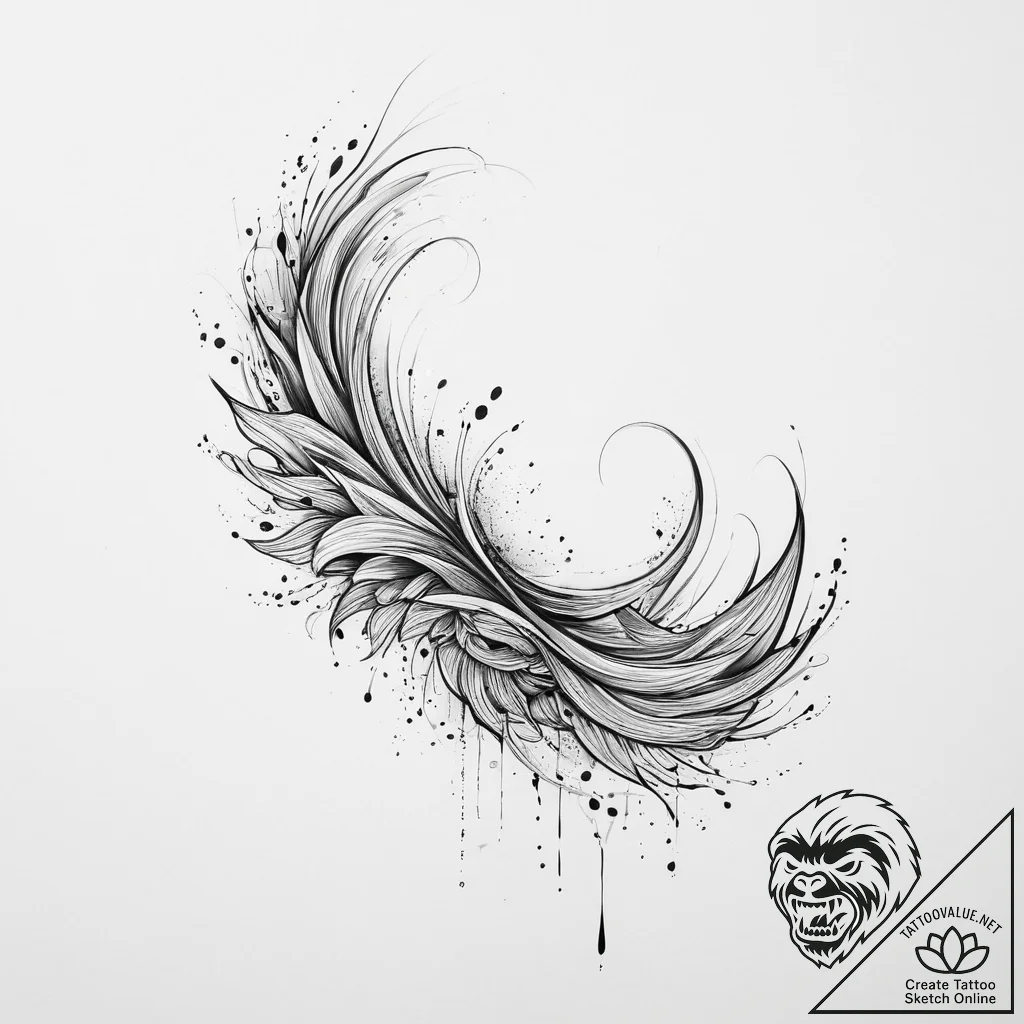 Tattoo sketch an abstract representation of a... - tattoo sketch (№1754316080_0, 04.08.2025 14:01) — tattoovalue.net