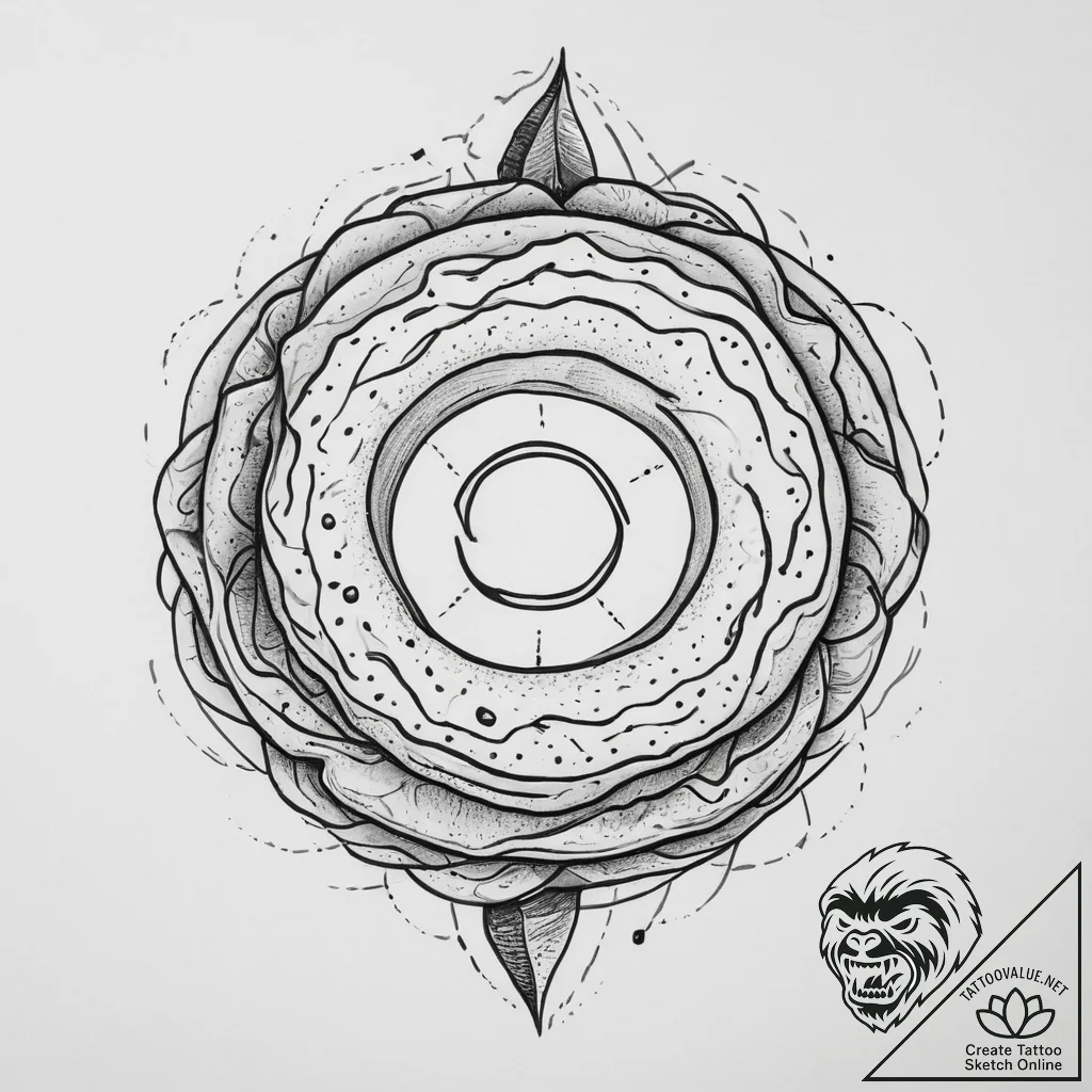 Tattoo sketch 'donut' on one, 'coffee' on the... - tattoo sketch (№1754316284_0, 04.08.2025 14:04) — tattoovalue.net