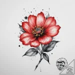 Tattoo design a blossoming flower turning int… – tattoo sketch (№1754316496_0, 04.08.2025 14:08) — tattoovalue.net