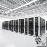 The interior of a massive, modern data center… – tattoo sketch (№1754317116_0, 04.08.2025 14:18) — tattoovalue.net
