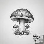 Tattoo design an 8-bit mushroom from a classi… – tattoo sketch (№1754317724_0, 04.08.2025 14:28) — tattoovalue.net