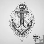Trident, tattoo line art, old school traditio… – tattoo sketch (№1754319812_0, 04.08.2025 15:03) — tattoovalue.net