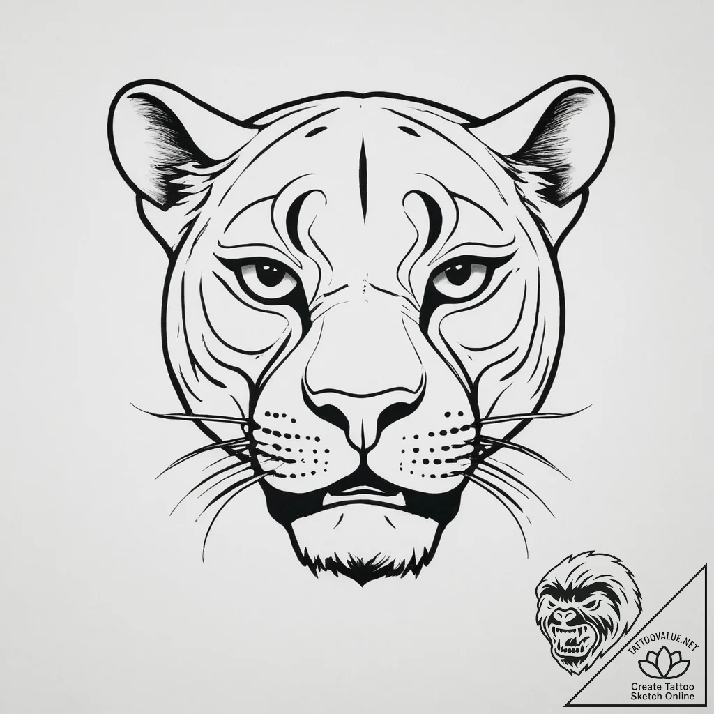 Panther, tattoo flash sheet design, black and... - tattoo sketch (№1754320213_0, 04.08.2025 15:10) — tattoovalue.net