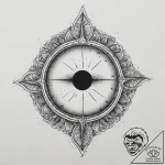 Tattoo design: a solar eclipse motif, with da… – tattoo sketch (№1754322846_0, 04.08.2025 15:54) — tattoovalue.net