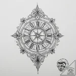 Roman numerals, tattoo flash sheet design, mu… – tattoo sketch (№1754324674_0, 04.08.2025 16:24) — tattoovalue.net