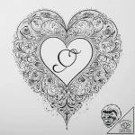 Tattoo sketch a heart silhouette made of a fa… – tattoo sketch (№1754325499_0, 04.08.2025 16:38) — tattoovalue.net