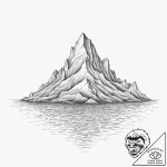 The stark beauty of icebergs floating in a ca… – tattoo sketch (№1754328366_0, 04.08.2025 17:26) — tattoovalue.net