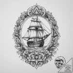 A person carving a wooden sculpture., artisti… – tattoo sketch (№1754328569_0, 04.08.2025 17:29) — tattoovalue.net