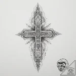 Garter, concept art for tattoo, linework tatt… – tattoo sketch (№1754329788_0, 04.08.2025 17:49) — tattoovalue.net