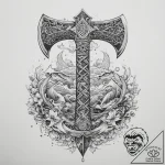 Tattoo sketch a detailed and menacing viking… – tattoo sketch (№1754330824_0, 04.08.2025 18:07) — tattoovalue.net