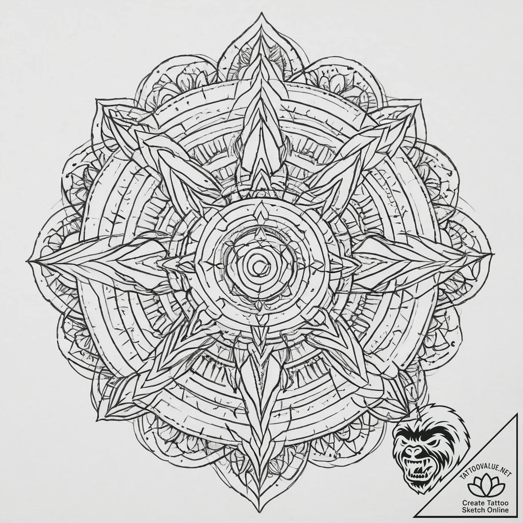 Tattoo design a minimalist representation of... - tattoo sketch (№1754331864_0, 04.08.2025 18:24) — tattoovalue.net