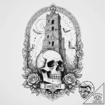 A tarot card (e.g., the fool, the hermit, the… – tattoo sketch (№1754332068_0, 04.08.2025 18:27) — tattoovalue.net