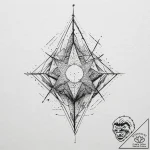 A shattered geometric shape, tattoo sketch de… – tattoo sketch (№1754332477_0, 04.08.2025 18:34) — tattoovalue.net