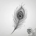 Peacock feather – tattoo sketch (№1754333097_0, 04.08.2025 18:44) — tattoovalue.net