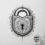 Tattoo design a stylized lock on one partner,… – tattoo sketch (№1754333912_0, 04.08.2025 18:58) — tattoovalue.net