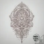 Tattoo sketch an abstract flow of energy betw… – tattoo sketch (№1754334725_0, 04.08.2025 19:12) — tattoovalue.net