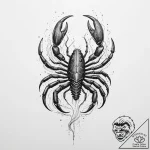 Tattoo design a scorpio scorpion, its body ma… – tattoo sketch (№1754337722_0, 04.08.2025 20:02) — tattoovalue.net