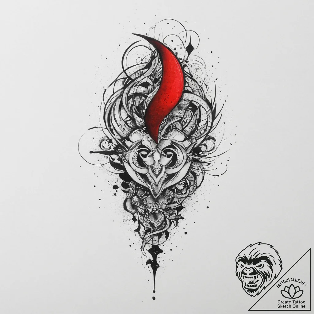 Tattoo design a subtle "glow" emanating from... - tattoo sketch (№1754338729_0, 04.08.2025 20:18) — tattoovalue.net