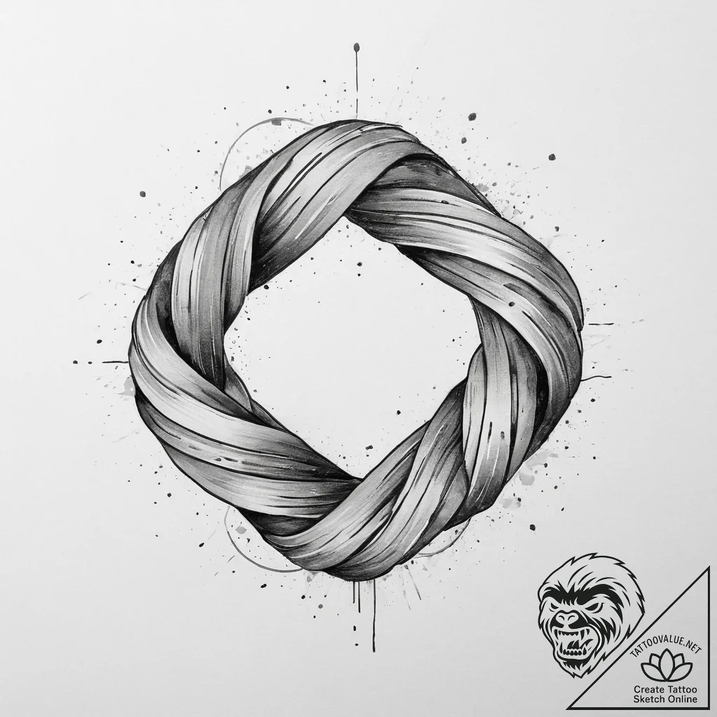 Tattoo sketch a simple, elegant knot that can... - tattoo sketch (№1754339548_0, 04.08.2025 20:32) — tattoovalue.net