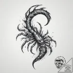 Tattoo design a scorpio scorpion’s tail morph… – tattoo sketch (№1754339751_0, 04.08.2025 20:35) — tattoovalue.net