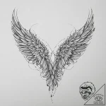 Tattoo design a shoulder blade with a gentle… – tattoo sketch (№1754340361_0, 04.08.2025 20:46) — tattoovalue.net