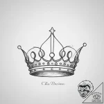 Tattoo sketch a subtle crown outline over a n… – tattoo sketch (№1754340765_0, 04.08.2025 20:52) — tattoovalue.net
