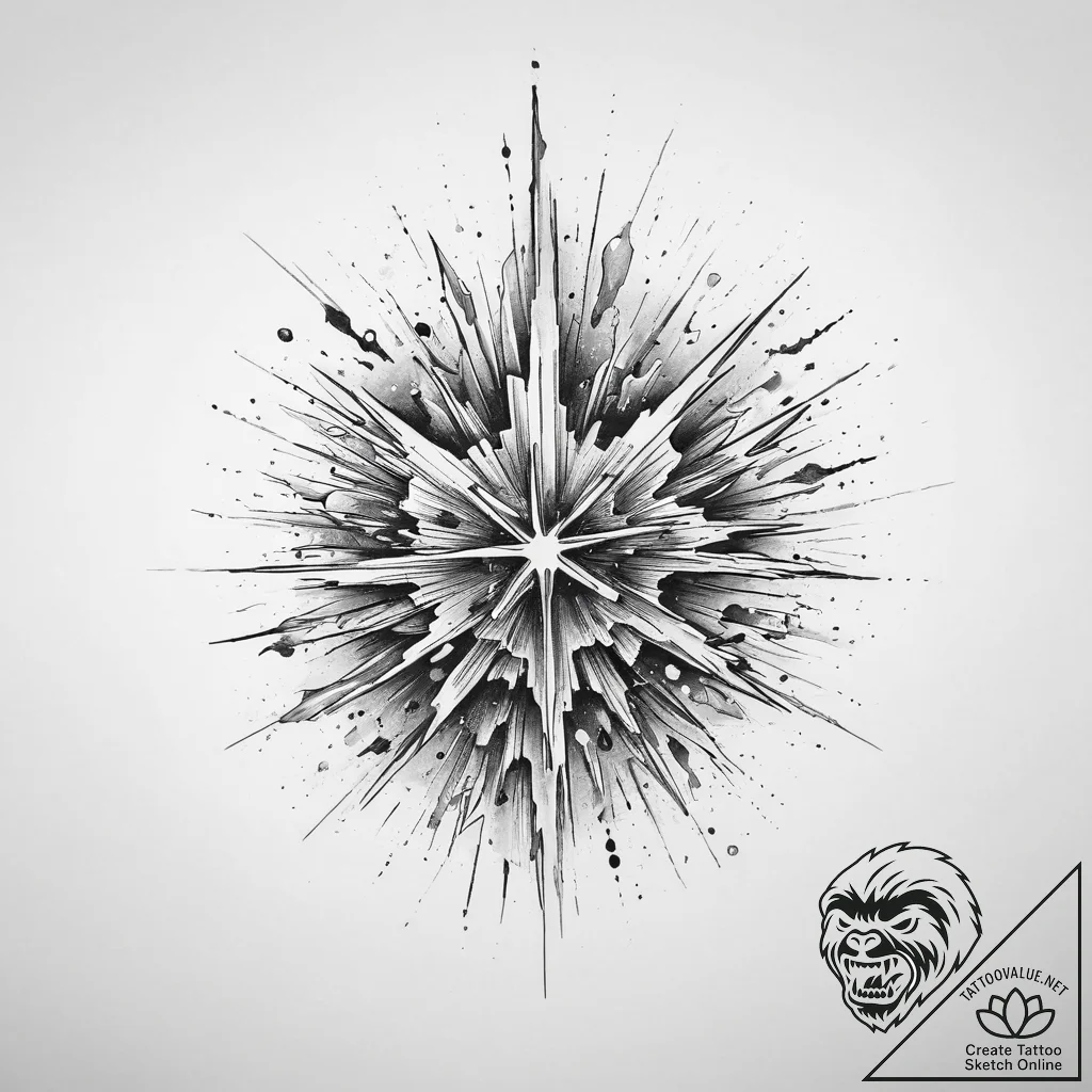 Tattoo sketch an abstract representation of c... - tattoo sketch (№1754341368_0, 04.08.2025 21:02) — tattoovalue.net