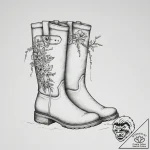 Tattoo sketch a pair of wellington boots, sug… – tattoo sketch (№1754342989_0, 04.08.2025 21:29) — tattoovalue.net