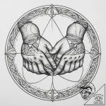 Tattoo design a circular pattern of abstract… – tattoo sketch (№1754344421_0, 04.08.2025 21:53) — tattoovalue.net