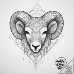Tattoo sketch an aries ram’s head composed of… – tattoo sketch (№1754344827_0, 04.08.2025 22:00) — tattoovalue.net