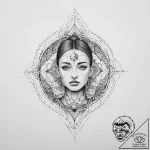 Tattoo design: a geometric representation of… – tattoo sketch (№1754345031_0, 04.08.2025 22:03) — tattoovalue.net