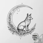 Tattoo design a crescent moon with a shadowy… – tattoo sketch (№1754346422_0, 04.08.2025 22:27) — tattoovalue.net