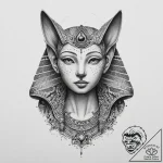 Sphinx, tattoo drawing outline, on a clean wh… – tattoo sketch (№1754346832_0, 04.08.2025 22:33) — tattoovalue.net