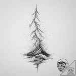 A dramatic shot of lightning striking over a… – tattoo sketch (№1754391553_0, 05.08.2025 10:59) — tattoovalue.net