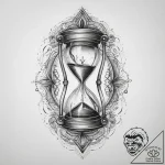 Hourglass nebula, artistic tattoo sketch, rou… – tattoo sketch (№1754392761_0, 05.08.2025 11:19) — tattoovalue.net